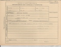 [Telegrama] 1945 nov. 28, [Brasil] [a] Jose Carlos Lisboa, [Rio de Janeiro, Brasil]