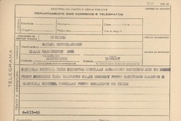 [Telegrama] 1945 dic. 4, [Brasil] [a] Maruja Mendilaharsu, Montevideo, Uruguay