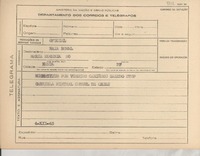 [Telegrama] 1945 dic. 4, [Brasil] [a] Maia Ronal, Río de Janeiro