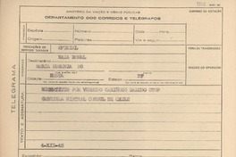 [Telegrama] 1945 dic. 4, [Brasil] [a] Maia Ronal, Río de Janeiro