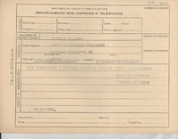 [Telegrama] 1945 nov. 28, [Brasil] [al] Profesor Basilio [de] Magalhaes, [Rio de Janeiro, Brasil]