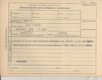 [Telegrama] 1945 dic. 4, [Brasil] [a] Queta Regules, Montevideo, Uruguay