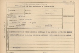 [Telegrama] 1945 dic. 4, [Brasil] [a] Queta Regules, Montevideo, Uruguay