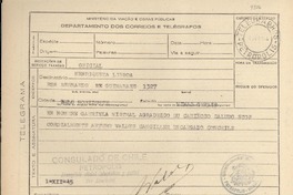 [Telegrama] 1945 dic. 1, Petrópolis, [Brasil] [a] Henriqueta Lisboa, Belo Horizonte