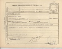 [Telegrama] 1945 dic. 1, Petrópolis, [Brasil] [a] Fedor Ganz, Río de Janeiro