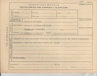 [Telegrama] 1945 dic. 27, [Brasil] [a] Suzanne Adrien Bertrand, [Rio de Janeiro, Brasil]