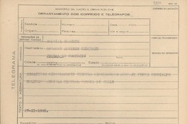 [Telegrama] 1945 dic. 27, [Brasil] [a] Suzanne Adrien Bertrand, [Rio de Janeiro, Brasil]