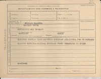 [Telegrama] 1945 nov. 22, [Brasil] [a] Galileo Urzúa, Santiago, Chile