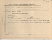[Telegrama] 1945 nov. 22, [Brasil] [a] Monseñor Tristán Fernández, La Serena, Chile