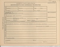 [Telegrama] 1945 nov. 20, [Brasil] [a] Ana Figueroa, Temuco, Chile