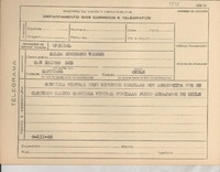 [Telegrama] 1945 dic. 4, [Brasil] [a] Hilda Guerrero Valdés, Santiago, Chile