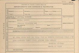 [Telegrama] 1945 nov. 20, [Brasil] [a] Murilo Méndez [i.e. Mendes], [Rio de Janeiro, Brasil]