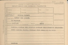 [Telegrama] 1945 nov. 22, [Brasil] [a] Hernán Díaz Arrieta, Santiago, Chile