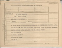 [Telegrama] 1945 nov. 22, [Brasil] [al] Lic. Romeo Ortega, [Rio de Janeiro, Brasil]
