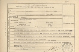 [Telegrama] 1945 nov. 30, Petrópolis, Brasil [a] Alceu Amoroso Lima, Rio de Janeiro, [Brasil]