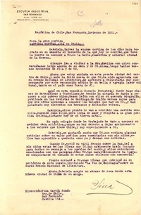 [Carta] 1951 [jul.?], San Fernando, Chile [a] Gabriela Mistral, Italia