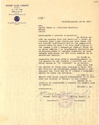 [Carta] 1951 ago. 16, Copiapó [a] Lucila Godoy, Génova, Italia