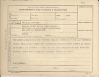 [Telegrama] 1945 nov. 19, [Brasil] [a] Pedro Leao Velloso, [Rio de Janeiro, Brasil]