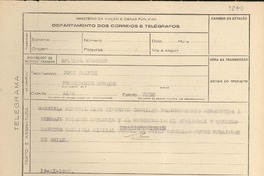 [Telegrama] 1945 nov. 19, [Brasil] [a] José Galvez, Lima, Perú