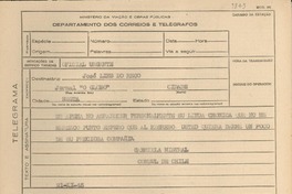 [Telegrama] 1945 nov. 21, [Brasil] [a] José Lins do Rego, [Rio de Janeiro, Brasil]