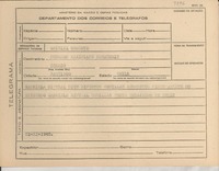 [Telegrama] 1945 nov. 21, [Brasil] [al] Senador Maximiano Errazuriz, Santiago, Chile