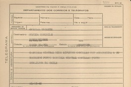 [Telegrama] 1945 nov. 21, [Brasil] [a] Mujica, ConChile, Bahía Blanca, Argentina