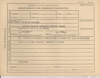 [Telegrama] 1945 nov. 21, [Brasil] [a] Lorenzo Madrid, Sao Paulo