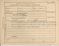 [Telegrama] 1945 nov. 21, [Brasil] [a] Virgilio Rodríguez, Embajador de Guatemala, Santiago, Chile