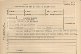 [Telegrama] 1945 nov. 21, [Brasil] [a] Virgilio Rodríguez, Embajador de Guatemala, Santiago, Chile