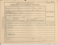 [Telegrama] 1945 nov. 20, [Brasil] [a] Sergio Montt, Montevideo, Uruguay