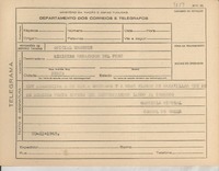 [Telegrama] 1945 nov. 20, [Brasil] [al] Embajador del Perú, Río de Janeiro