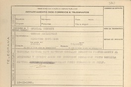 [Telegrama] 1945 nov. 19, [Brasil] [a] German Arciniegas, Bogotá, Colombia