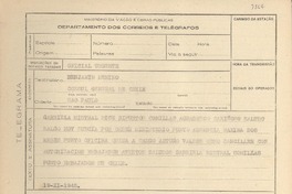 [Telegrama] 1945 nov. 19, [Brasil] [a] Benjamín Merino, Sao Paulo, [Brasil]