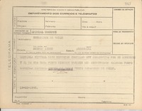 [Telegrama] 1945 nov. 19, [Brasil] [al] Embajador de Chile, Buenos Aires, [Argentina]