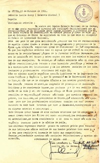 [Carta] 1951 oct. 19, La Serena, [Chile] [a] Lucila Godoy, Rapallo, [Italia]