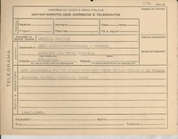 [Telegrama] 1945 nov. 19, [Brasil] [a] Luiz Afonso Descragnolle y Señora, Petrópolis, [Brasil]