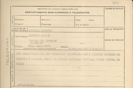 [Telegrama] 1945 nov. 19, [Brasil] [a] Alfredo Bastos, Belo Horizonte, [Brasil]