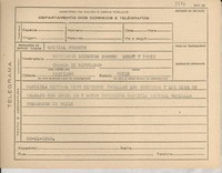 [Telegrama] 1945 nov. 20, [Brasil] [a] Diputados Leighton, Rogers, Leroy y Tomic, Santiago, Chile