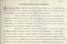 Literatura chilena : [prosistas chilenos]