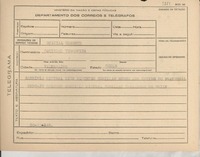 [Telegrama] 1945 nov. 20, [Brasil] [a] Sociedad Teosófica, Valparaíso, Chile