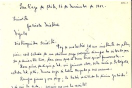 [Carta] 1951 nov. 24, Santiago, Chile [a] Gabriela Mistral, Nápoles, [Italia]
