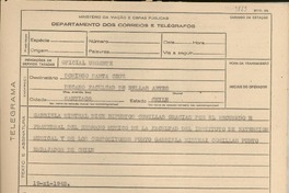 [Telegrama] 1945 nov. 19, [Brasil] [a] Domingo Santa Cruz, Santiago, Chile