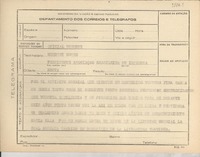 [Telegrama] 1945 nov. 19, [Brasil] [a] Herbert Moses, Río de Janeiro
