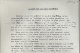 Llamado por los niños españoles