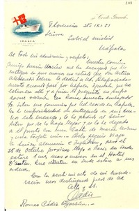 [Carta] 1951 sept. 25, Florencia, [Italia] [a] Gabriela Mistral, Nápoles, [Italia]