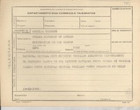 [Telegrama] 1945 nov. 19, [Brasil] [al] Decano de la Facultad de Letras de la Universidad de San Marcos, Lima, Perú