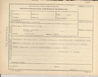 [Telegrama] 1945 nov. 19, [Brasil] [al] Presidente de la Corte Suprema, Santiago, Chile