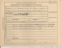 [Telegrama] 1945 nov. 21, [Brasil] [a] Escuela de Niñas número 4, Santiago, Chile