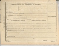 [Telegrama] 1945 nov. 21, [Brasil] [a] Vera Yanattiz, Quillota, Chile