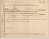 [Telegrama] 1945 nov. 21, [Brasil] [a] Orlando Borquez, Santiago, Chile